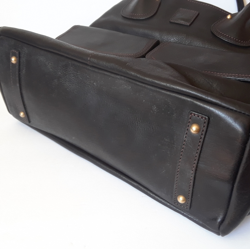 Dooney & Bourke Florentine Pocket Shopper in Black/Black - Picture 10 of 13